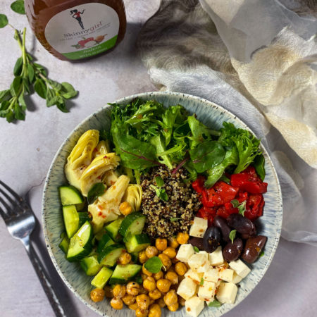 Image of Antipasto Bowls with Roasted Chickpeas