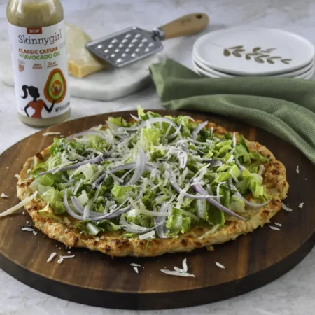 Image of Chicken Caesar Salad Pizza Recipe