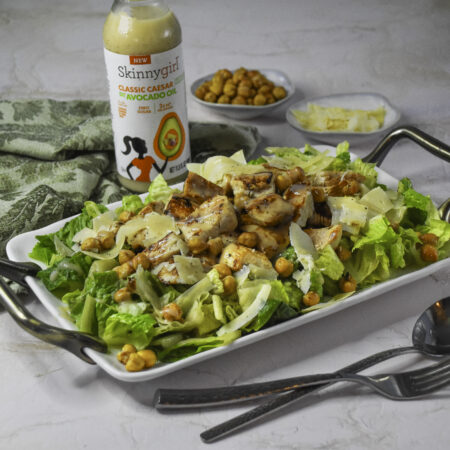 Image of Chicken Caesar Salad with Chickpea Croutons Recipe
