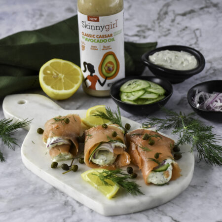 Image of Smoked Salmon Caesar Roll Ups Recipe