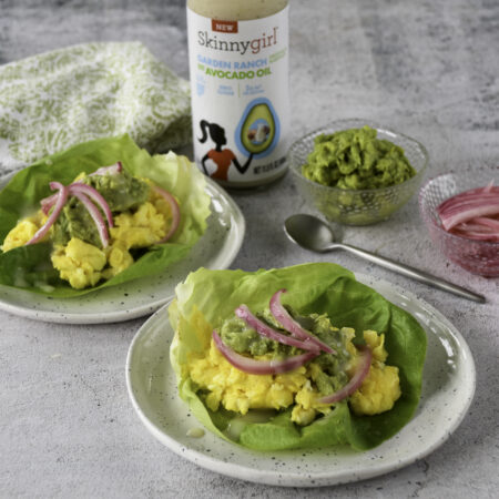 Image of Scrambled Egg and Avocado Lettuce Wraps Recipe