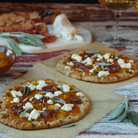 Image of Skinnygirl Apricot and Goat Cheese Naan Flatbread Recipe