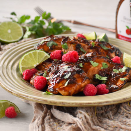 Image of Raspberry Chipotle Chicken Thighs Recipe